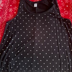 Old Navy Black Polka Dot Tank Top